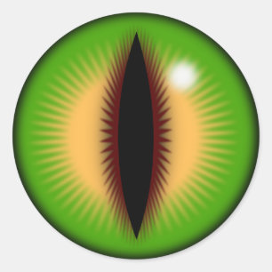 Groene ogen van een draak ronde sticker