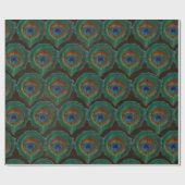 Groene ogen van Peacock Feathers Cadeaupapier (Vlak)