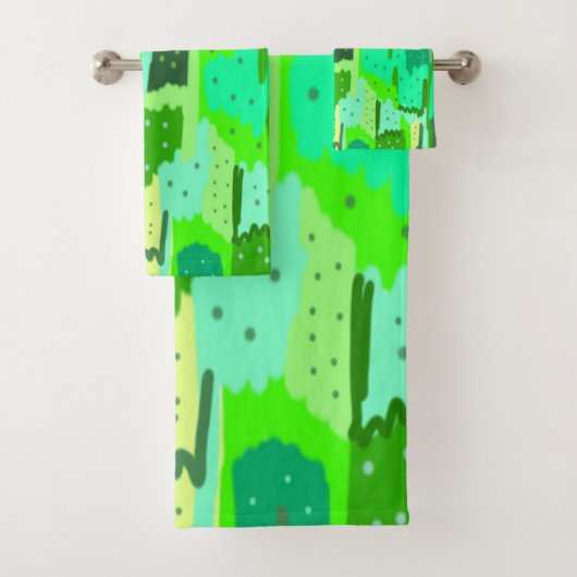 Groene olie bad handdoek (Insitu)