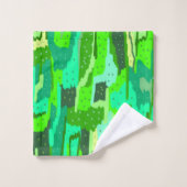 Groene olie bad handdoek (Wasdoekje)