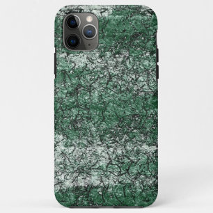 Groene oliestextuur op stokken en pluis iPhone 11 pro max hoesje