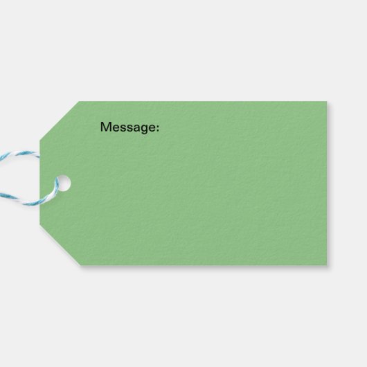 Groene olieverf cadeaulabel (Achterkant Horizontaal)