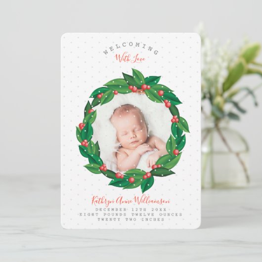 Groene olievlek met weelderige aanmaning aankondiging (Staand voorkant)