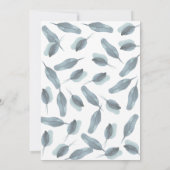 Groene olievloeistof Eucalyptus laat de datum opsl Save The Date (Achterkant)