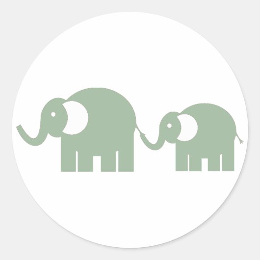 Groene Olifant Stickers (Voorkant)