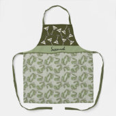 Groene Olijf & Martini glaspatroon  Schort (Voorkant)