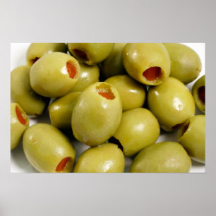 Groene olijven poster