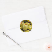 Groene olijven ronde sticker (Envelop)