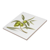 Groene olijventak tegeltje (Zijkant)