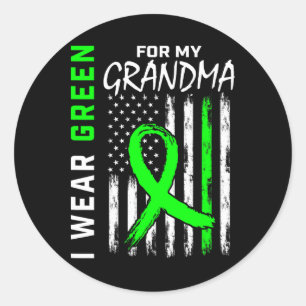 Groene oma Nieren Ziekte Cerebral Palsy Awaren Ronde Sticker