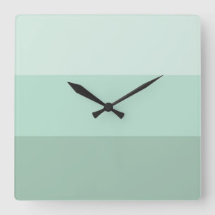 Groene omber gestript vierkante klok