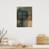 Groene ombre Boho - minimalistische weddenschapenk Poster (Keuken)