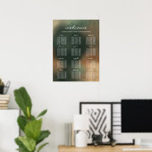 Groene ombre Boho - minimalistische weddenschapenk Poster (Thuiskantoor)