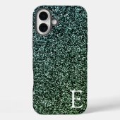 Groene Ombre Girly Printed Glitter Stijlvol Schatt Case-Mate iPhone Case (Achterkant)