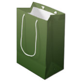 Groene ombre medium cadeauzakje (Voorkant Gekanteld)