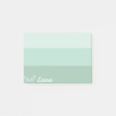 Groene ombre Striped Butterfly Personalized Post-it® Notes (Voorkant)