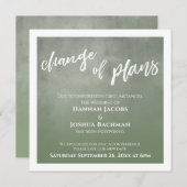 Groene Ombre Uitgestelde Trouwdag Wijziging van Pl Kaart (Voorkant / Achterkant)