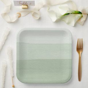 Groene Ombre Waterverf  Papieren Bordje