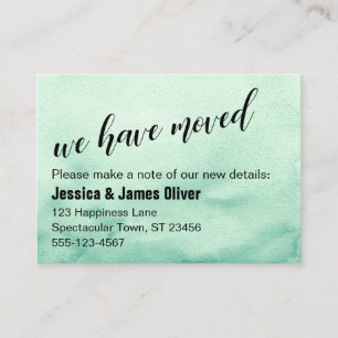 Groene Ombre Waterverf We hebben Handout Kaart ver Visitekaartje