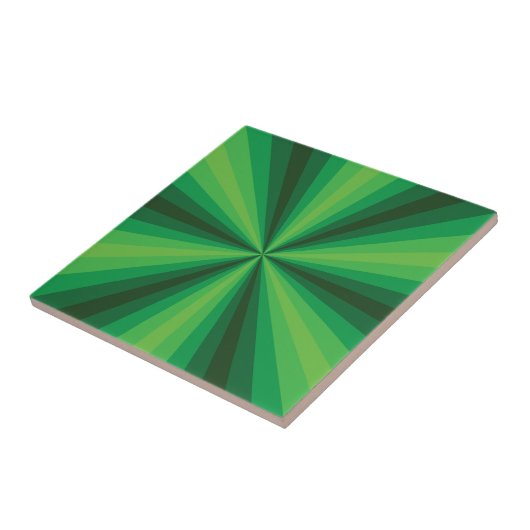 Groene omhulling optische illusie tegeltje (Zijkant)