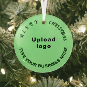 Groene omloop voor zakelijke kerstverlichting glas ornament