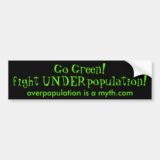 groene ondermaatse bumpersticker