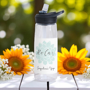 Groene Ontspanning Yoga Quote Wit Waterfles