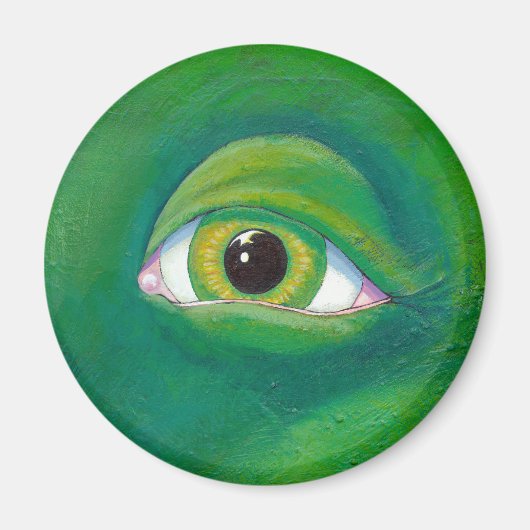 Groene oog dinosaurus draak ogre art Onthouden Magneet (Voorkant)