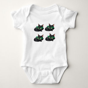 Groene oogkat romper