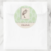 Groene ooievaar sticker (Tas)