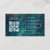 Groene Opal Steen QR Code Visitekaartje (Achterkant)
