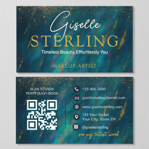Groene Opal Steen QR Code Visitekaartje
