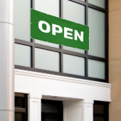 Groene OPEN Banner (Buitenkant Gebouw)
