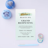 GROENE OPENING | trendy goudblauwe schoonheidsspa Flyer (Enkel)