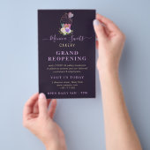 GROENE OPENING | trendy paarse kerkindustrie Flyer (Hand)