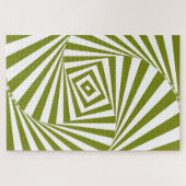 Groene optische illusie legpuzzel (Horizontaal)