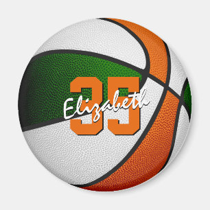 Groene oranje basketbalpartij gunsten onder 10 magneet