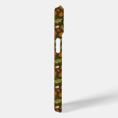 Groene & Oranje Bladpatroon iPhone Case (Achterkant / Rechts)