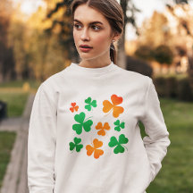 Groene Oranje handschoen Shamrock Leaf St Patrick'