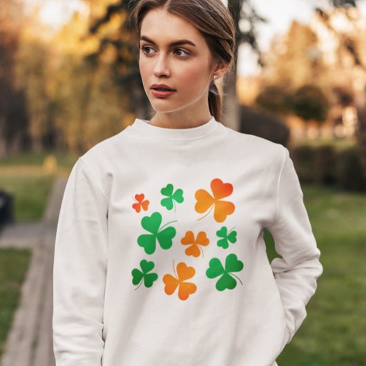 Groene Oranje handschoen Shamrock Leaf St Patrick' T-shirt