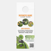 Groene, Oranje Lawn Care Landscaping Mowing Servic (Achterkant)