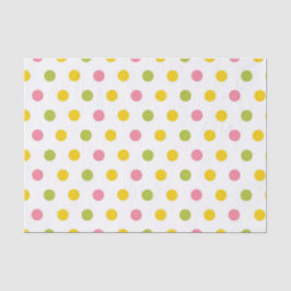 GROENE ORANJE PINK GEEL POLKA DOTS TISSUEPAPIER