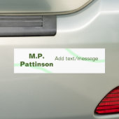 Groene oranje strepen voeg naam tekstbericht eenvo bumpersticker (Op auto)