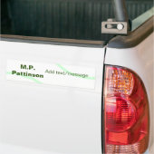 Groene oranje strepen voeg naam tekstbericht eenvo bumpersticker (Op Truck)