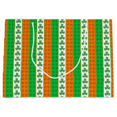 GROENE ORANJE WITTE IERSE CELTISCHE SCHAMROKKEN GROOT CADEAUZAKJE (Voorkant)