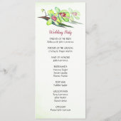 Groene Orchidee Bourgondië Tropische Huwelijkscere Programma (Achterkant)