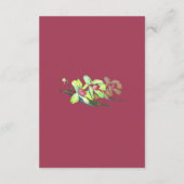 Groene Orchidee Marsala Bruiloft Wishing Well Kaar Informatiekaartje (Achterkant)