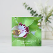 Groene Orchideeën uitnodigingen (Staand voorkant)