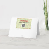  groene Ornament kerstmis Kaart (Achterkant)