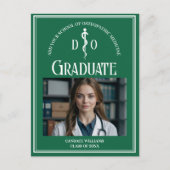 Groene Osteopathische Medische School Afstuderen F Aankondigingskaart (Voorkant)